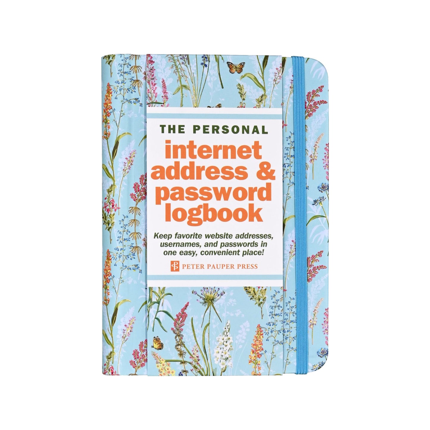 Peter Pauper Press - Blooms & Butterflies Internet Address & Password Logbook