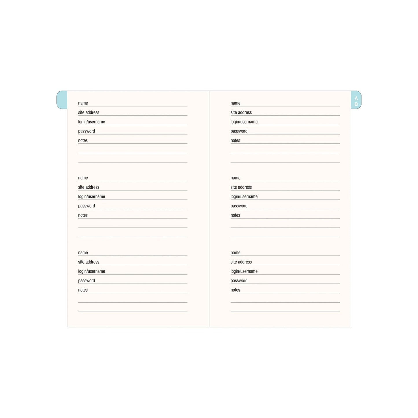 Peter Pauper Press - Blooms & Butterflies Internet Address & Password Logbook