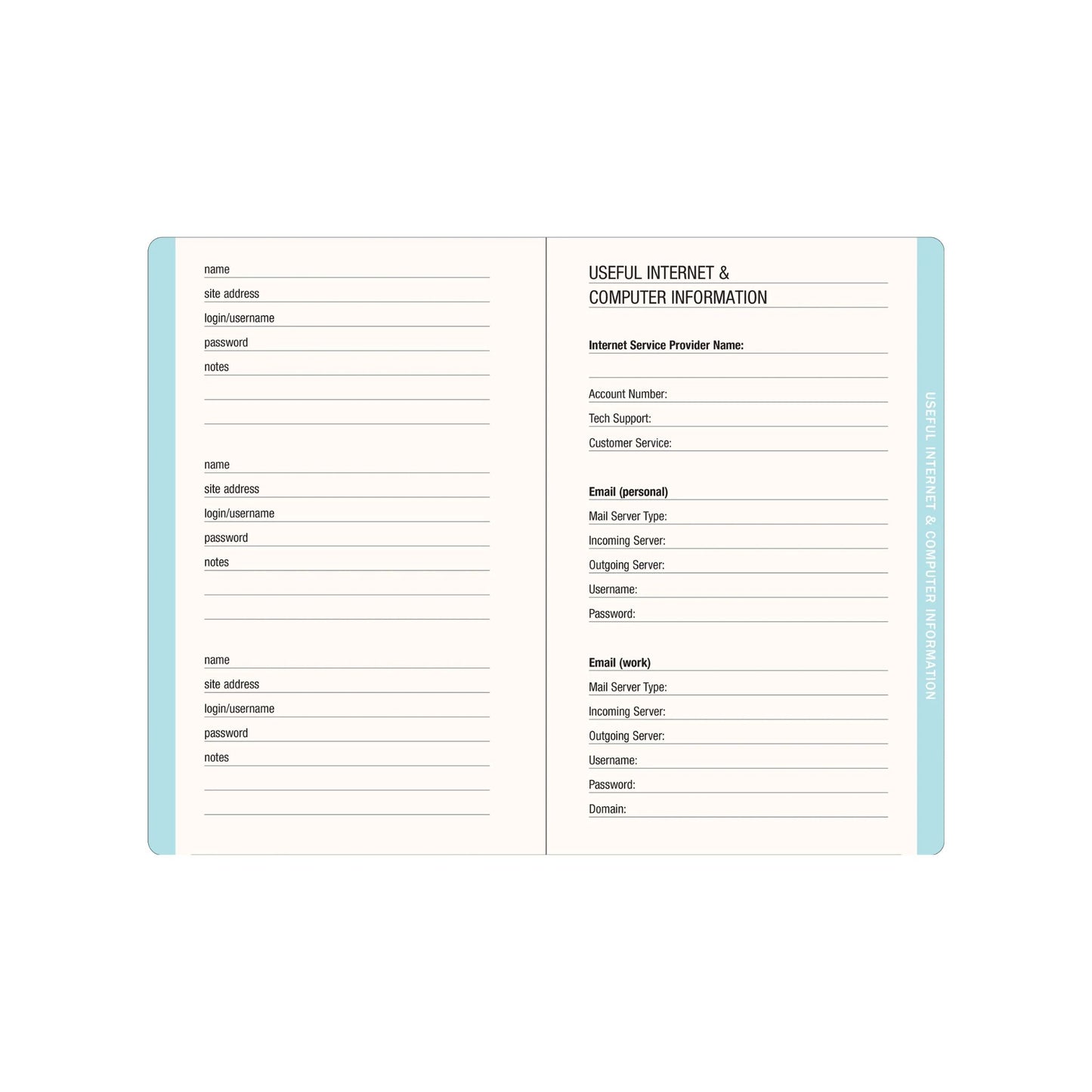 Peter Pauper Press - Blooms & Butterflies Internet Address & Password Logbook