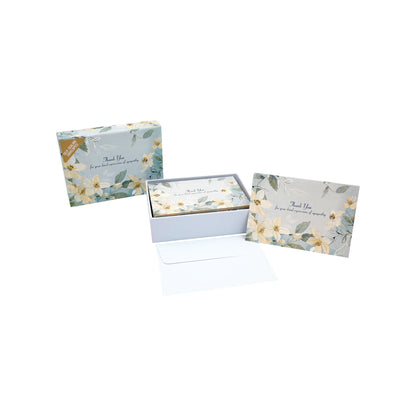 Peter Pauper Press - Sympathy Thank You Note Cards - White Jasmine