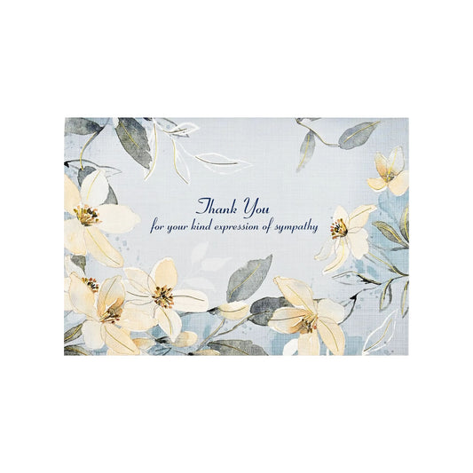 Peter Pauper Press - Sympathy Thank You Note Cards - White Jasmine
