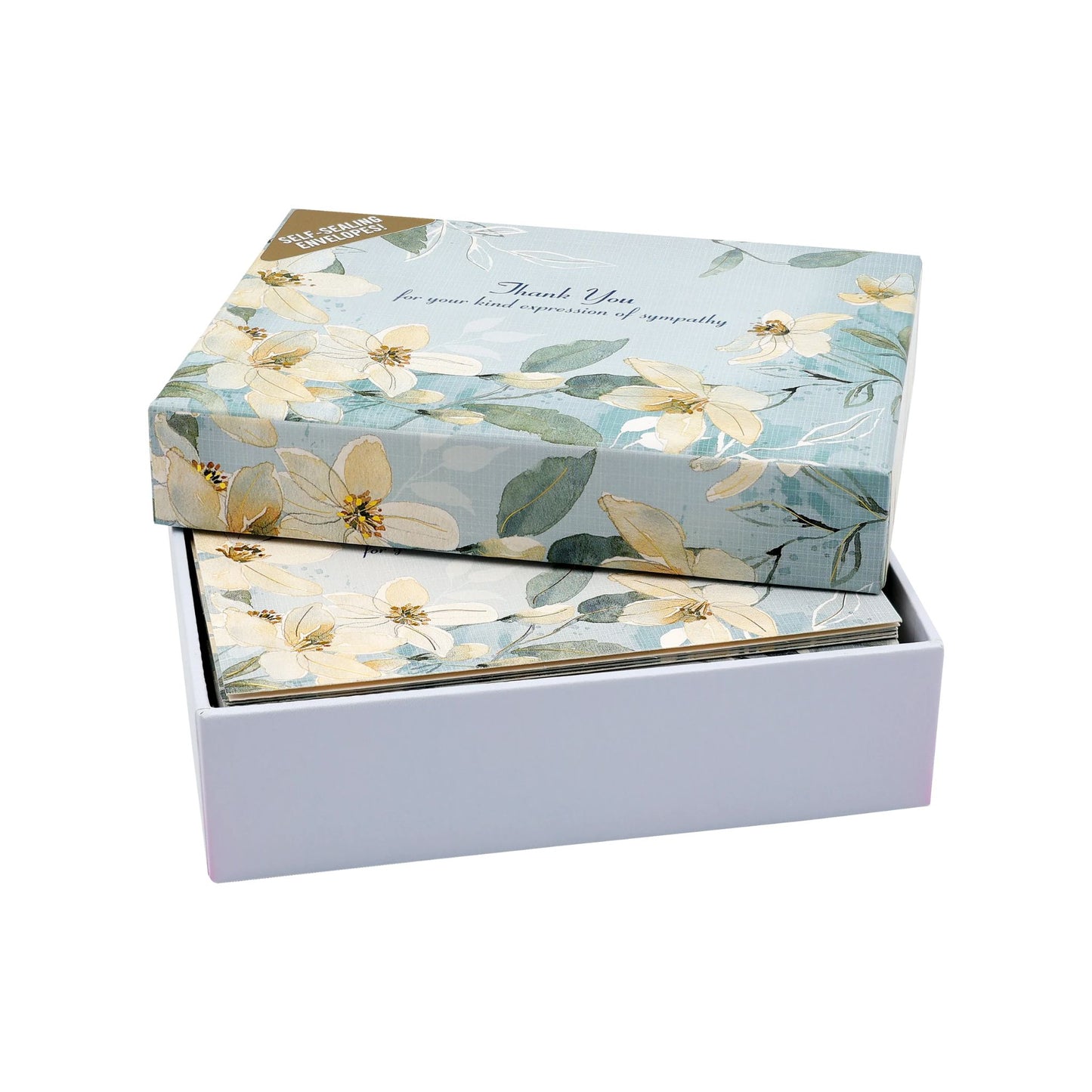 Peter Pauper Press - Sympathy Thank You Note Cards - White Jasmine