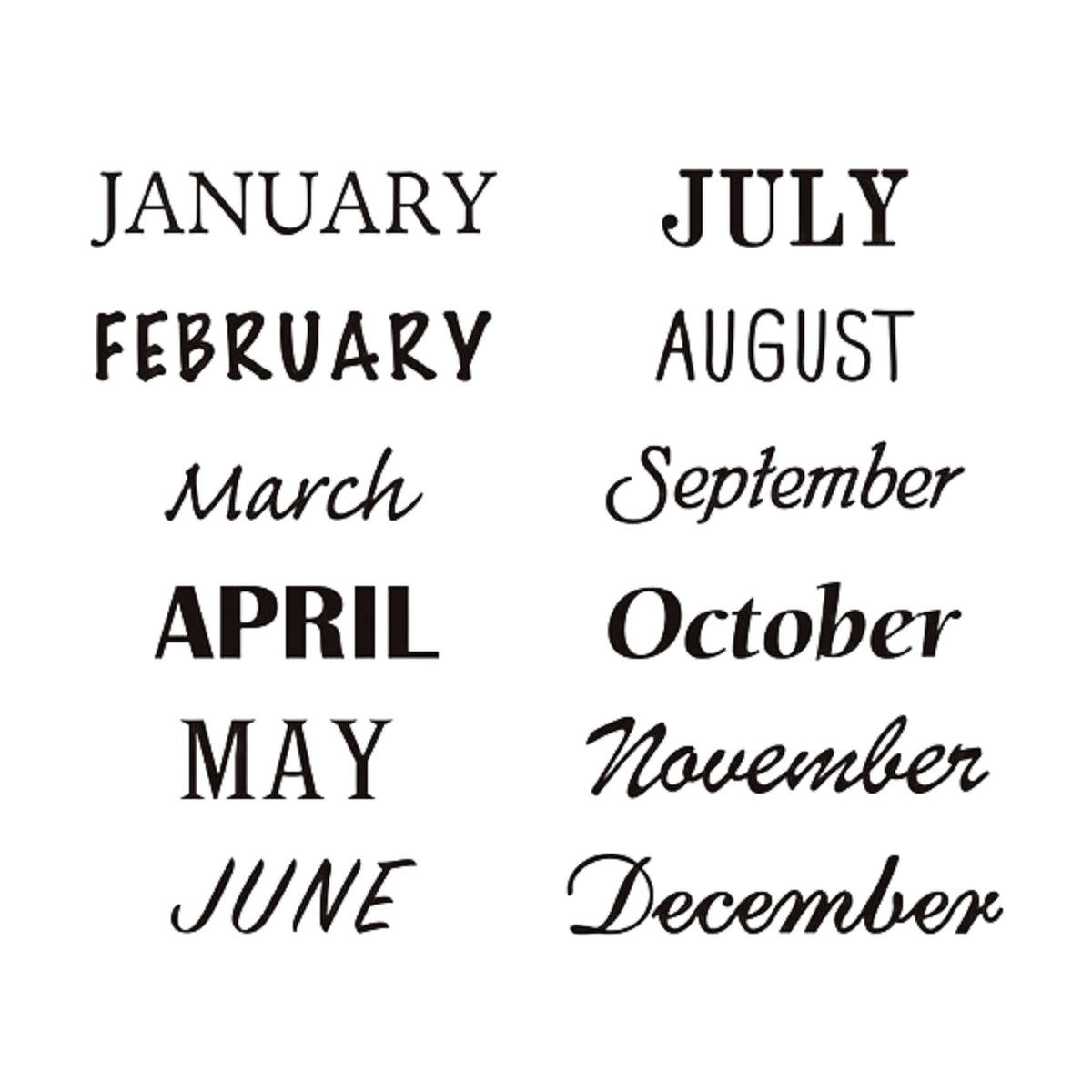 MIDORI - Rotating Stamp - 12 Months