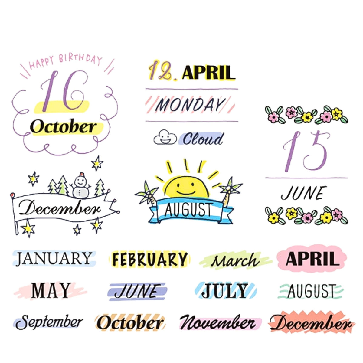 MIDORI - Rotating Stamp - 12 Months