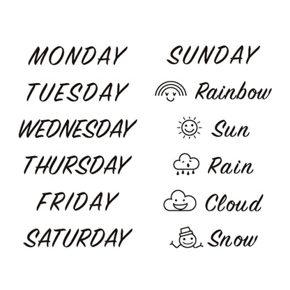 MIDORI - Rotating Stamp - Week Days & Weather