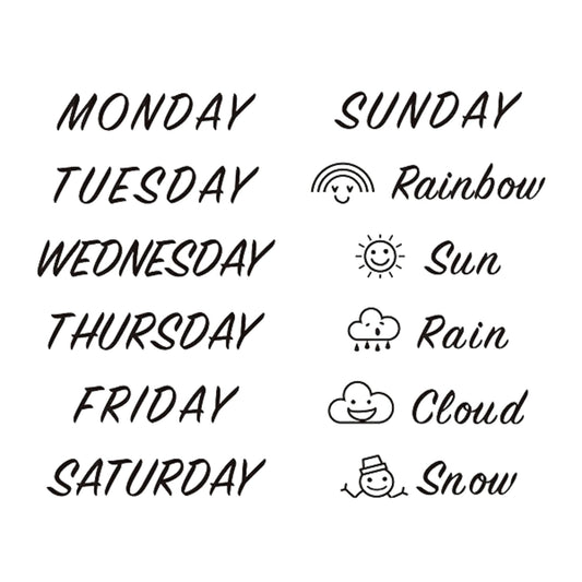 MIDORI - Rotating Stamp - Week Days & Weather