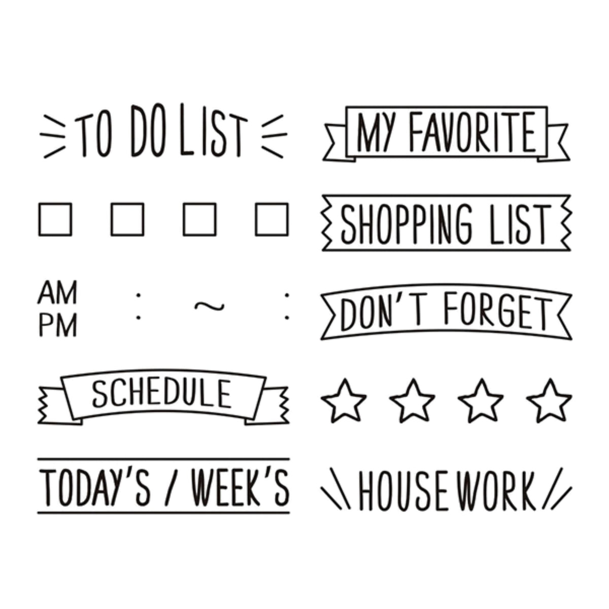 MIDORI - Rotating Stamp - Lists