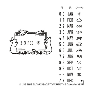 MIDORI - Rotating Date Stamp - Forest Animals