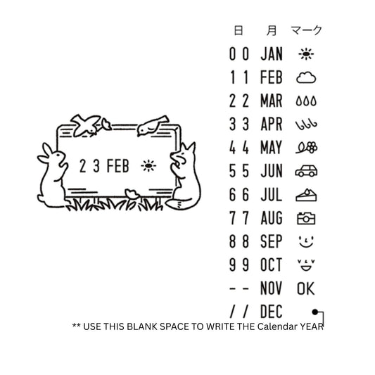 MIDORI - Rotating Date Stamp - Forest Animals