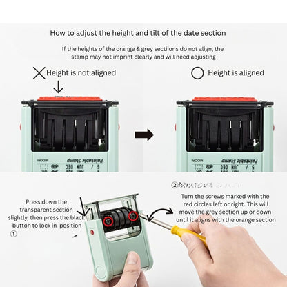 MIDORI - Rotating Date Stamp - Flowers
