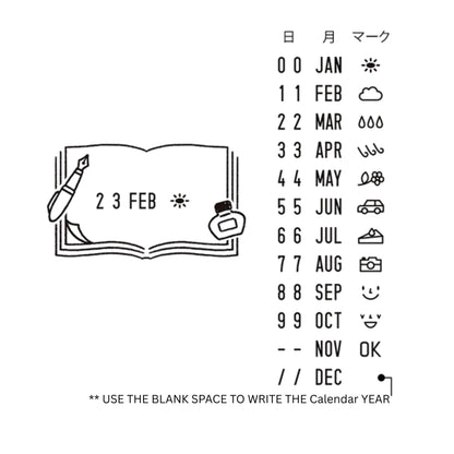 MIDORI - Rotating Date Stamp - Stationery