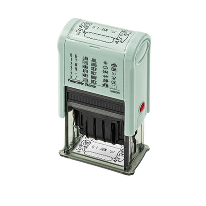 MIDORI - Rotating Date Stamp - Animal Speech Bubble