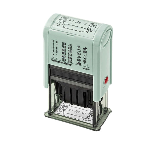 MIDORI - Rotating Date Stamp - Animal Speech Bubble
