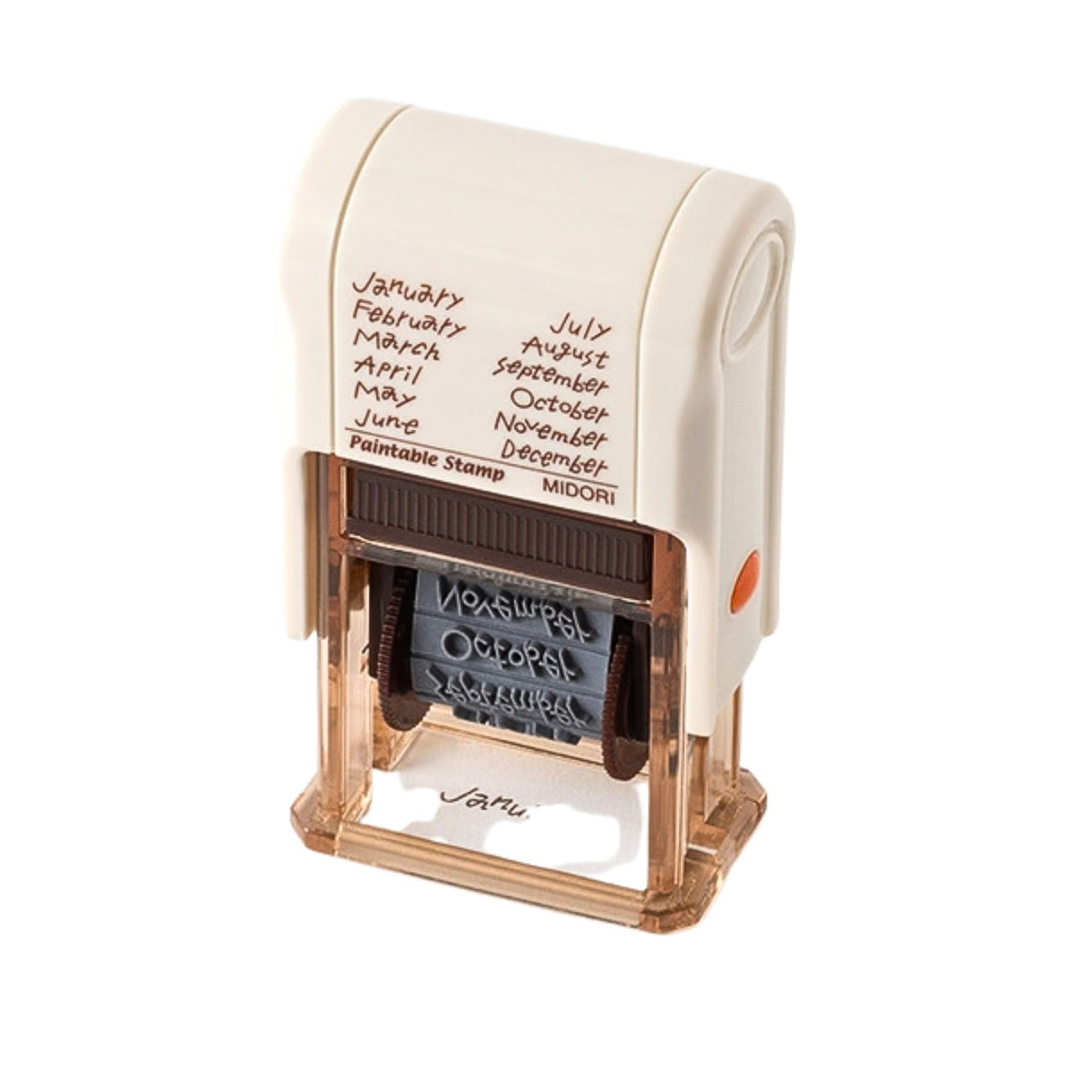 MIDORI - Rotating Stamp - Brown - Months