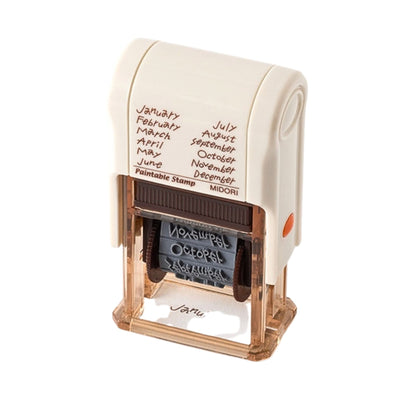 MIDORI - Rotating Stamp - Brown - Months