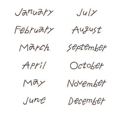 MIDORI - Rotating Stamp - Brown - Months