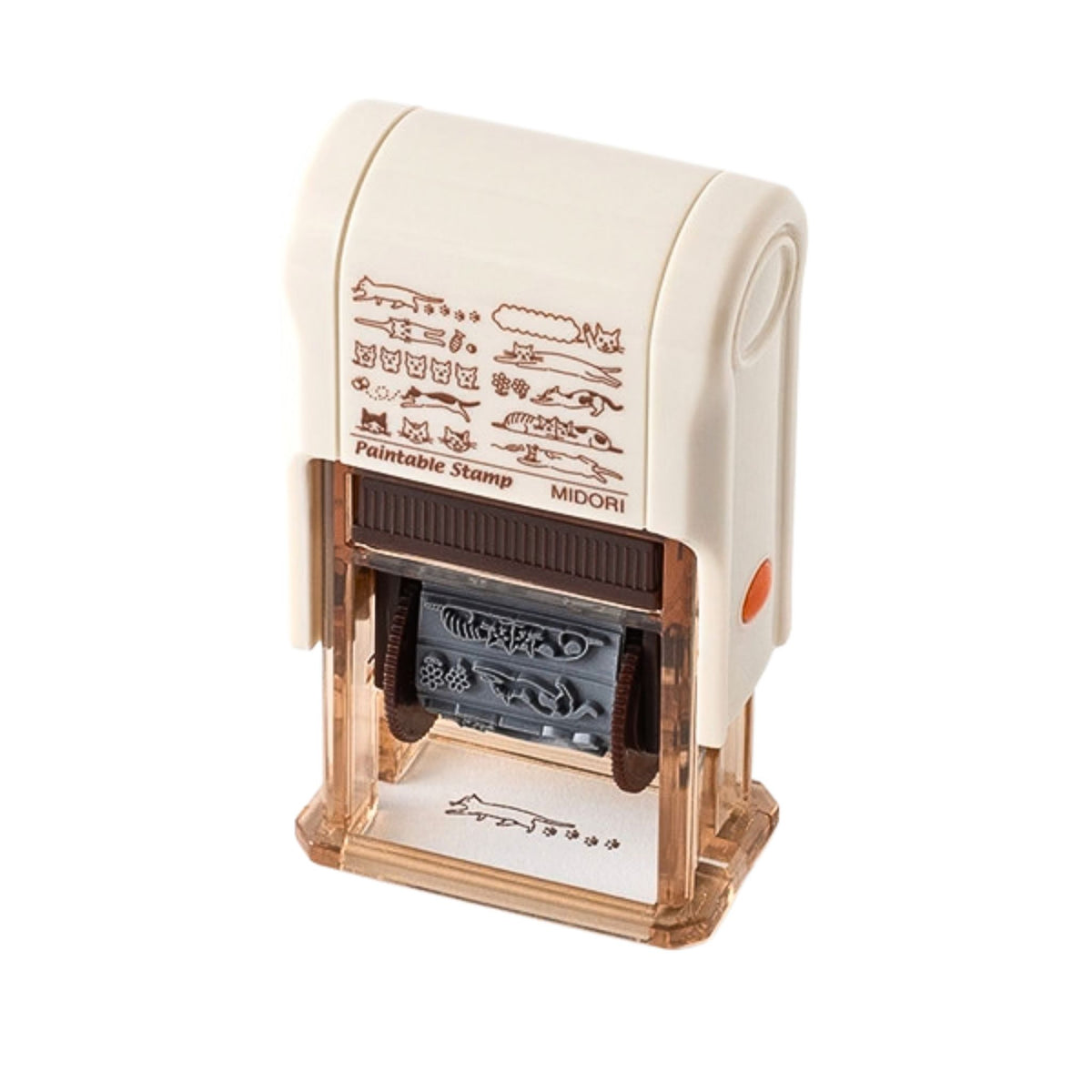 MIDORI - Rotating Stamp - Brown - Cats