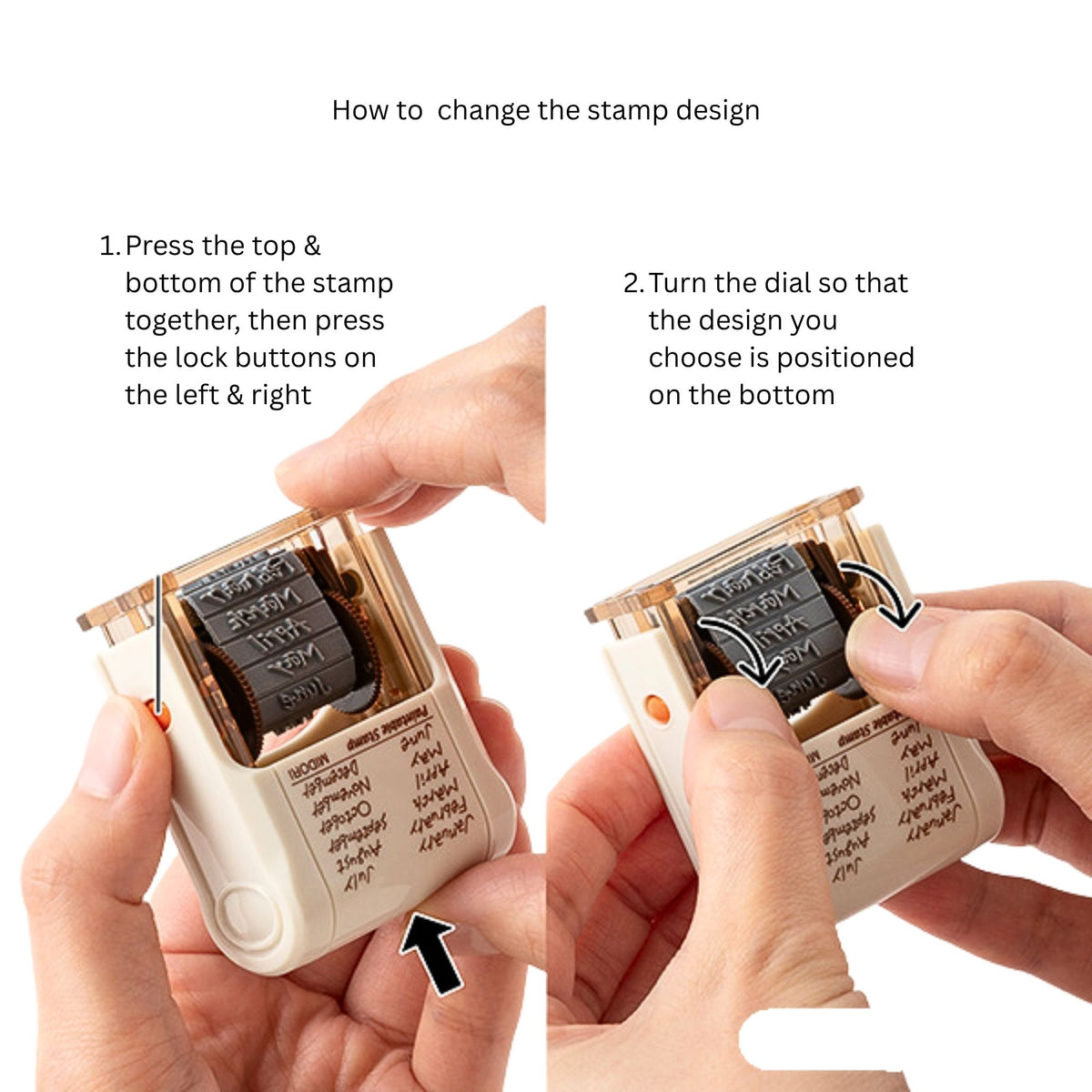 MIDORI - Rotating Stamp - Brown - Animal Poses