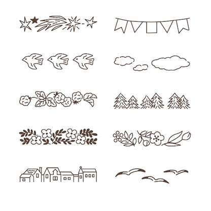 MIDORI - Rotating Stamp - Brown - Landscape