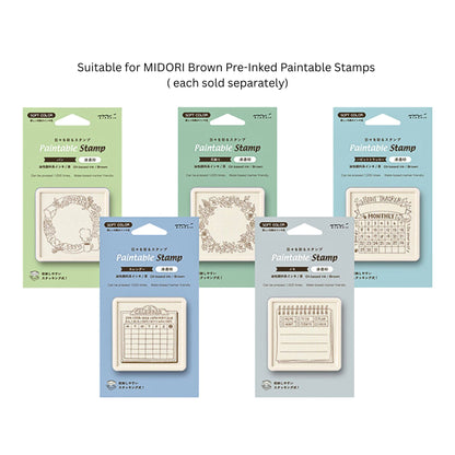 MIDORI - Paintable Stamp Ink Refill - Soft Colour - Brown
