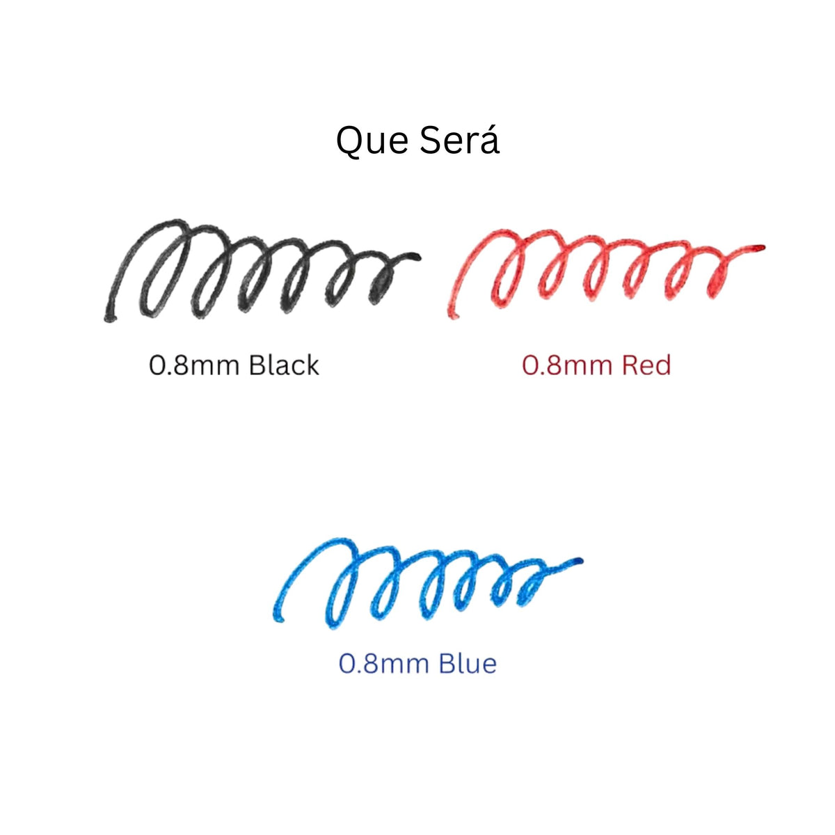 Sailor - Que Será - Erasable - Ballpoint Pen - 3pk - 3 Colours - 0.8mm