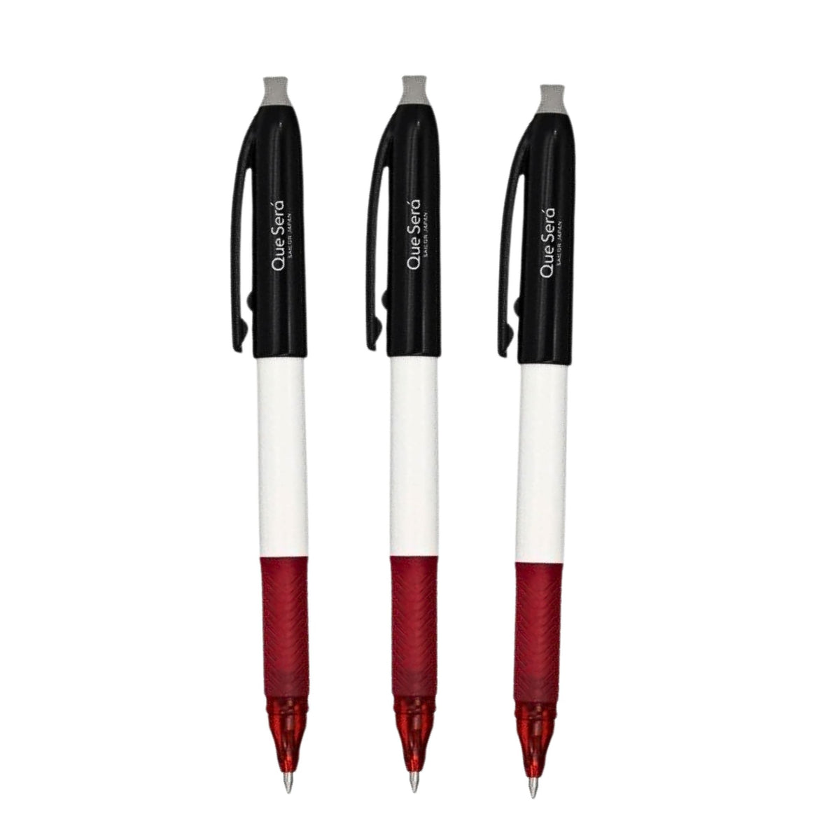 Sailor - Que Será - Erasable - Ballpoint Pen - 3pk - Red - 0.8mm
