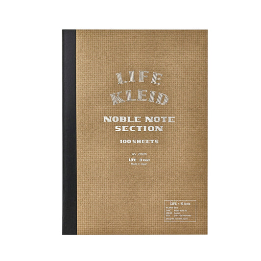 LIFE - kleid - Noble Note - Notebook - Section - Grid / Graph - 2mm - A5 - Camel