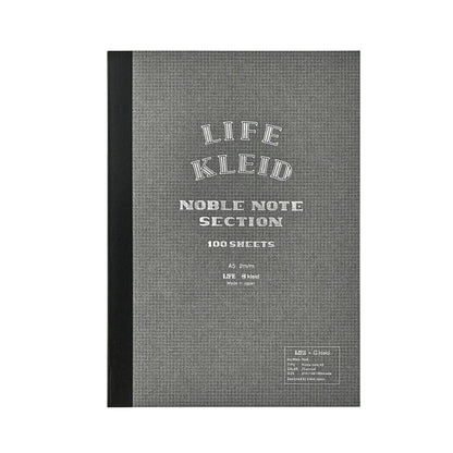 LIFE - kleid - Noble Note - Notebook - Section - Grid / Graph - 2mm - A5 - Charcoal