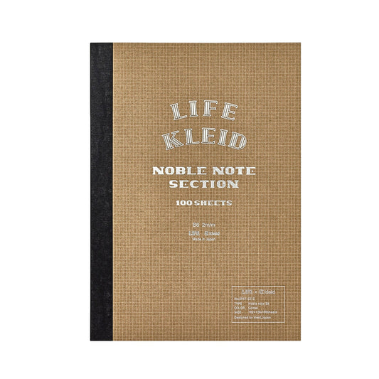 LIFE - kleid - Noble Note - Notebook - Section - Grid / Graph - 2mm - B6 - Camel