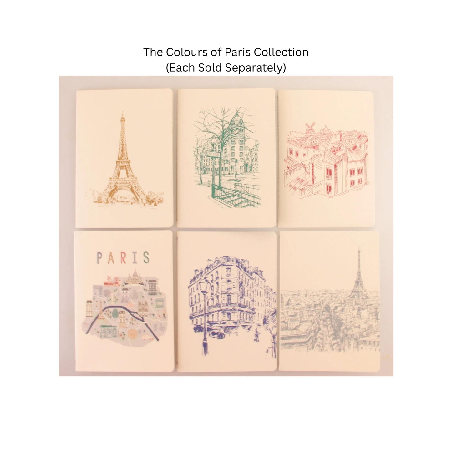 Jacques Herbin - The Colours of Paris A5 Lined Notebook: Paris Rooftops