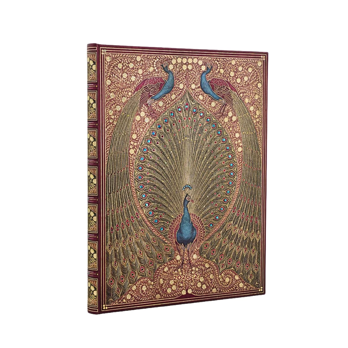 Paperblanks - 2027 Hafiz's Peacocks - Hardcover - Ultra - Vertical - 18-Month - Planner