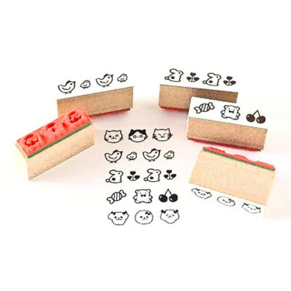 Sanby - Rubber Stamps - 5-Piece - Mini Border Stamp Set - Animals
