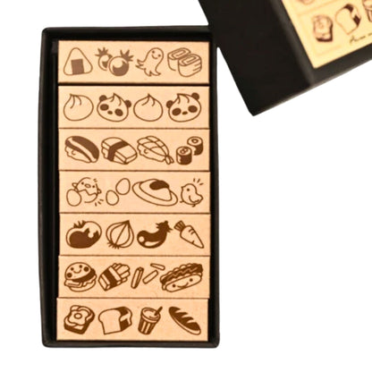 Sanby - Rubber Stamps - 7-Piece - Mini Border Stamp Set - Gourmet