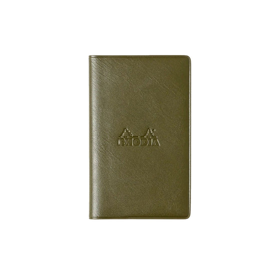 Rhodia - Cahier Notebook - PVC Cover - A7 - Grid - Khaki