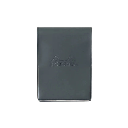 Rhodia - No.11 Top Stapled Notepad - Grid - PVC Cover - A7 - Dark Grey