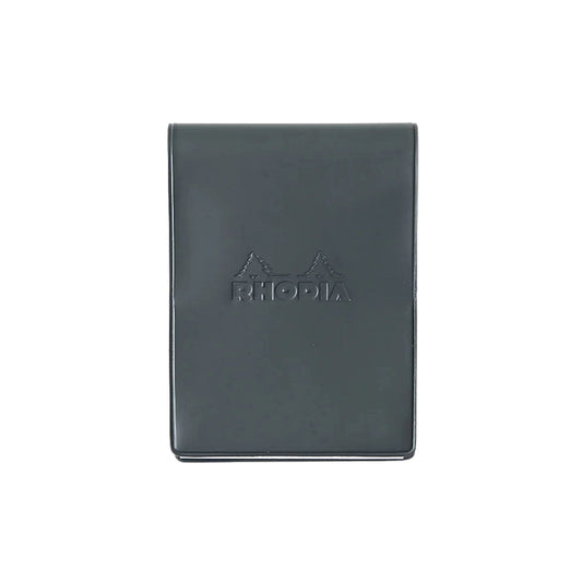 Rhodia - No.11 Top Stapled Notepad - Grid - PVC Cover - A7 - Dark Grey