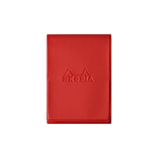 Rhodia - No.11 Top Stapled Notepad - Grid - PVC Cover - A7 - Red
