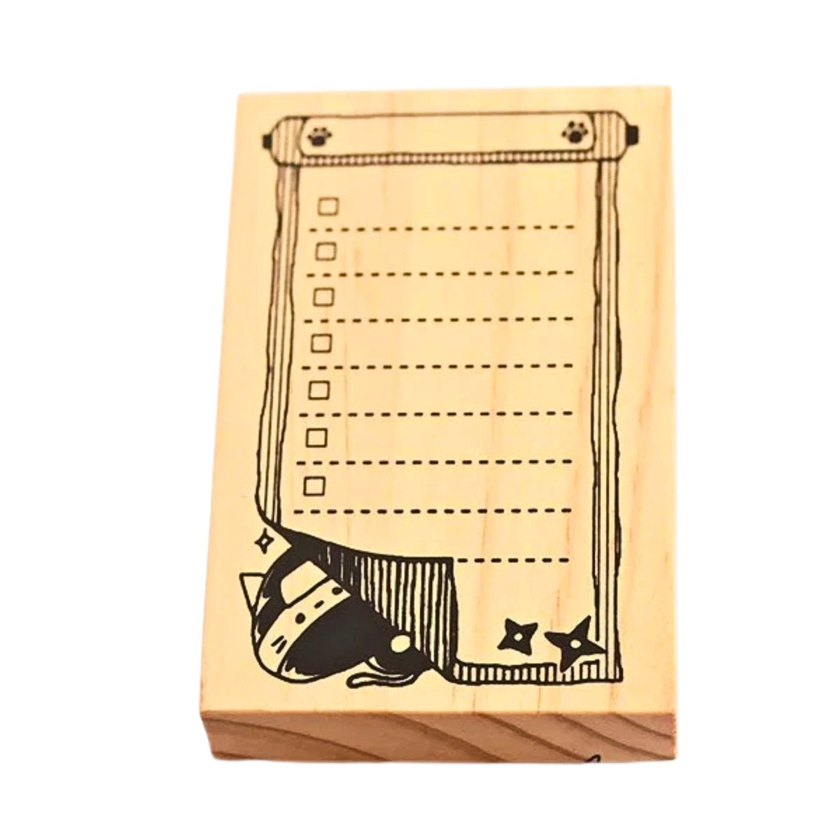 Sanby - Rubber Stamp - Memo - Cat Ninja