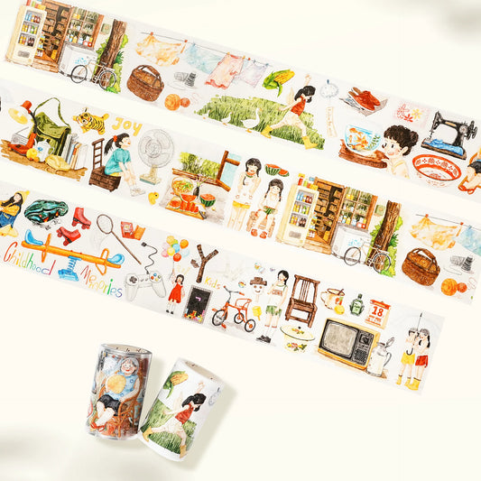 WT - Childhood Memories Wide Washi/PET Tape