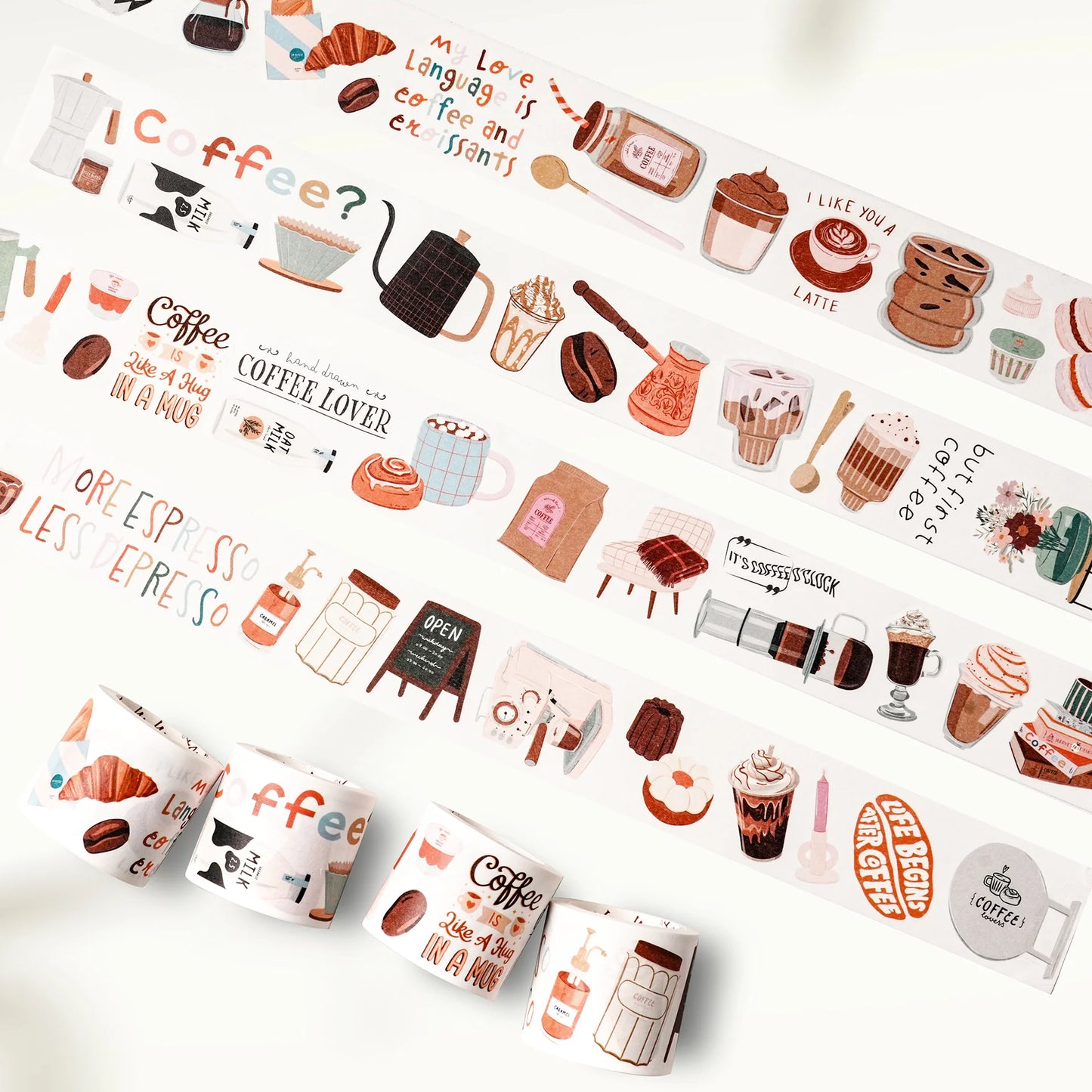 WT - Coffee ? Washi Tape Sticker Set