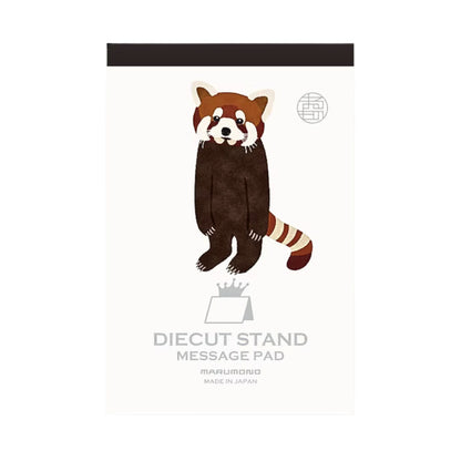 MARUMONO - Diecut Stand - Message Pad - Red Panda