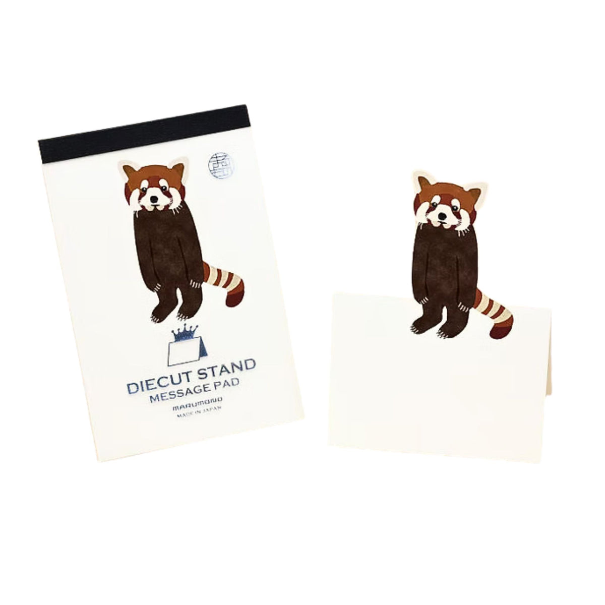 MARUMONO - Diecut Stand - Message Pad - Red Panda