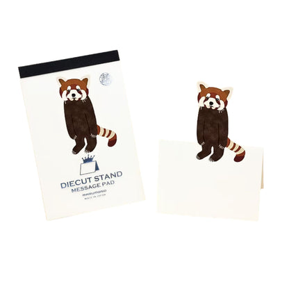 MARUMONO - Diecut Stand - Message Pad - Red Panda