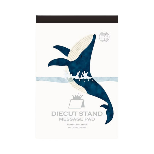 MARUMONO - Diecut Stand - Message Pad - Whale