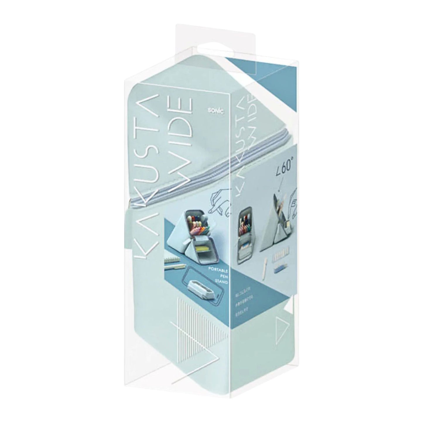 Sonic - Kakusta Wide - Portable Pen Holder With Drawer - Light Blue