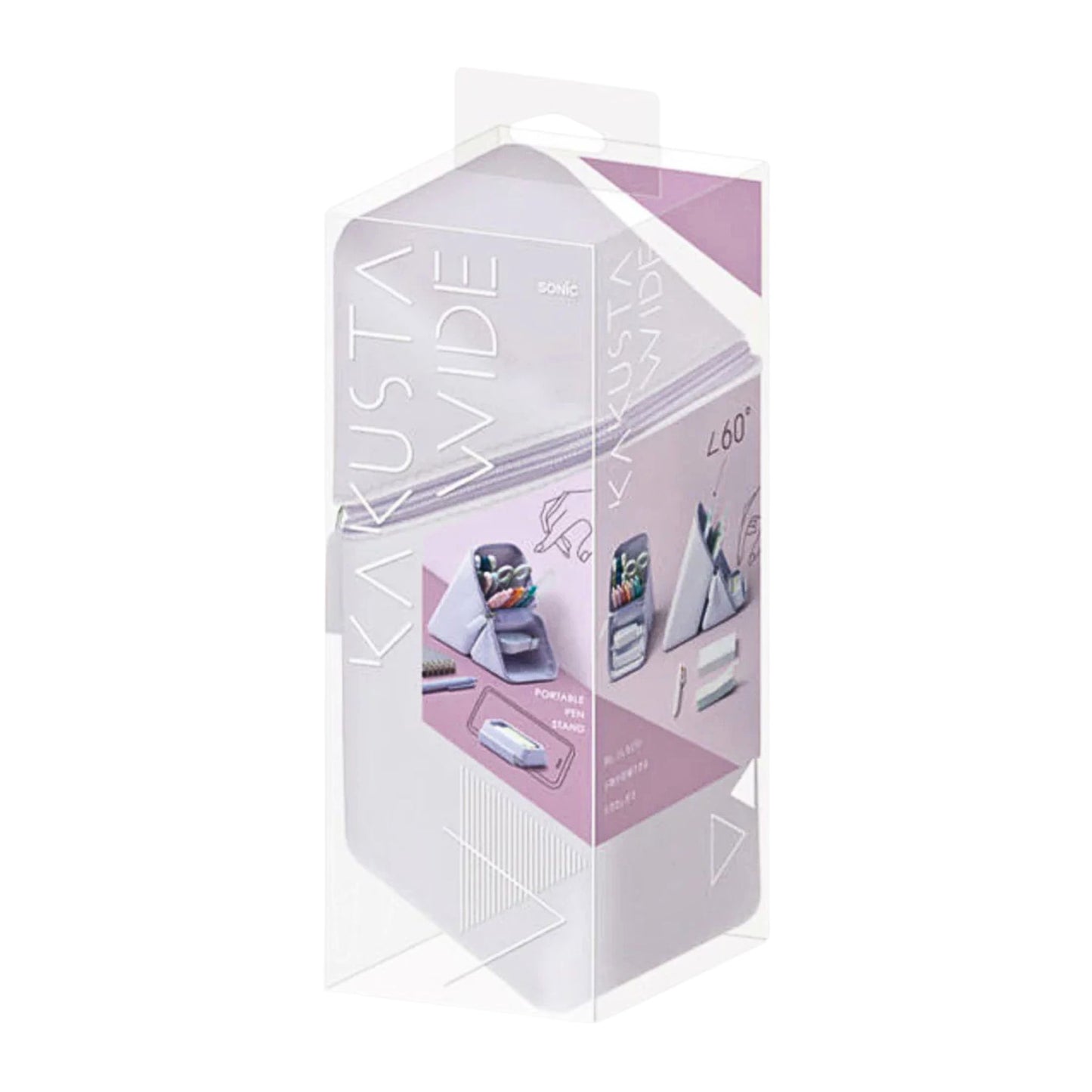Sonic - Kakusta Wide - Portable Pen Holder With Drawer - Violet