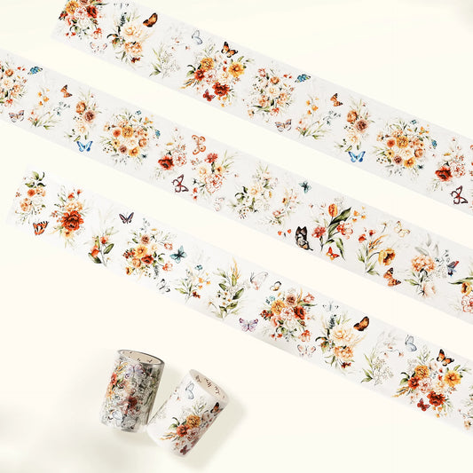 WT - Floral Wave Wide Washi/PET Tape
