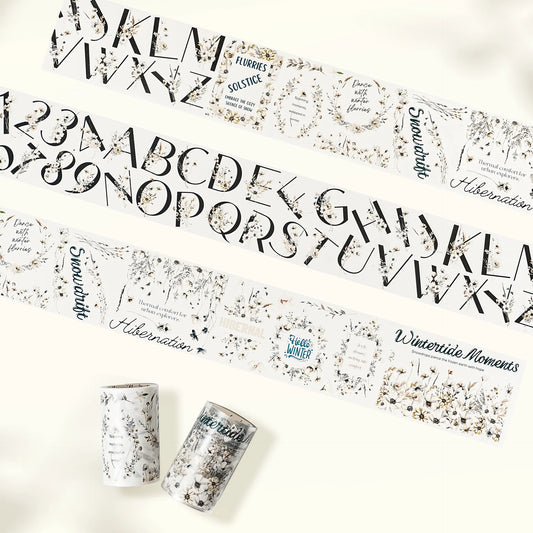 WT - Frosted Letters Wide Washi/PET Tape