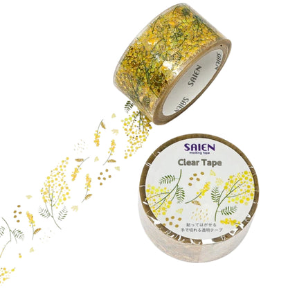 SAIEN - PET - Clear Tape - Gold Foil- Mimosa