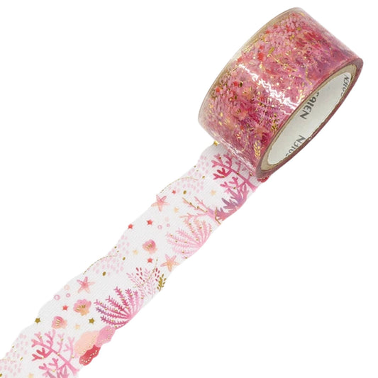 SAIEN - PET - Clear Tape - Gold Foil- Coral